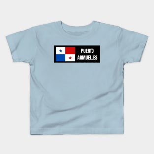 Puerto Armuelles City with Panama Flag Kids T-Shirt